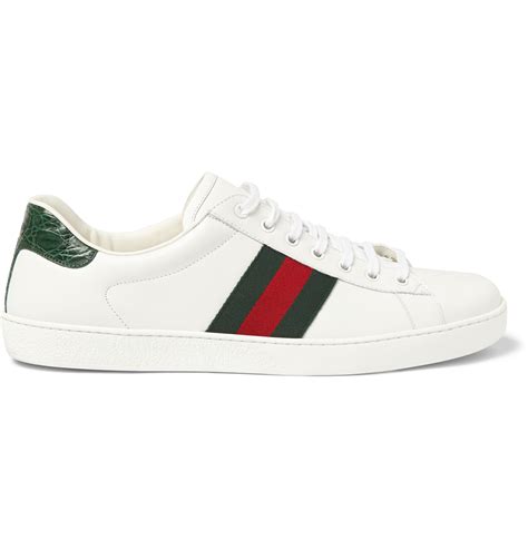 mens vintage gucci white leather sneakers|gucci leather sneakers sale.